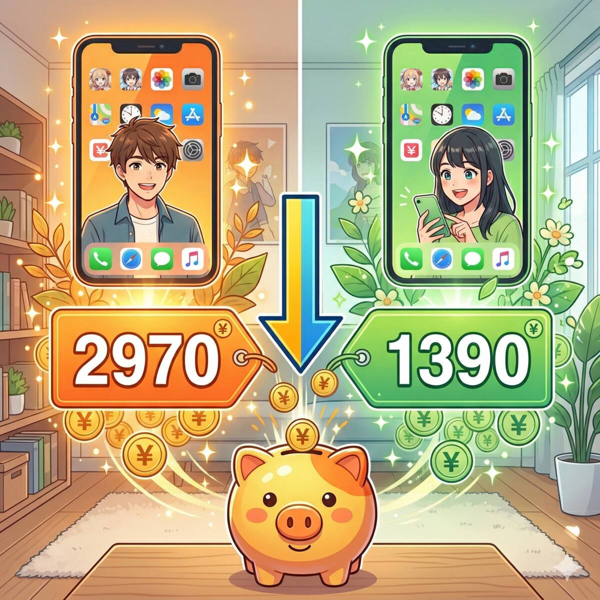 LINEMOと日本通信SIMの料金比較