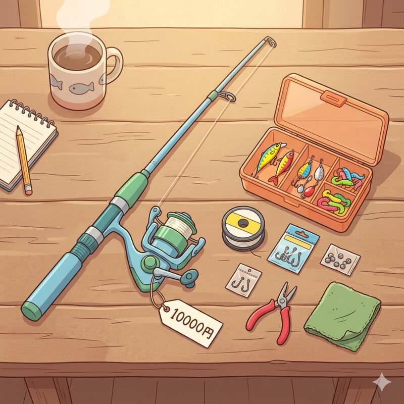 釣り入門セットのイラスト